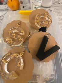 Portachiavi lettere fatto a mano