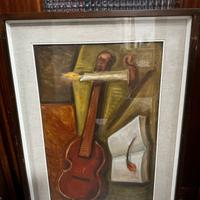 Quadro natura morta musicale – olio su tela