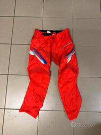 pantaloni da motocross progrip rossi