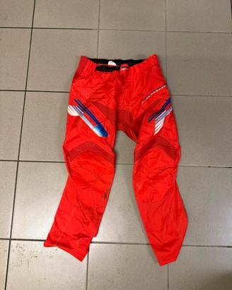 pantaloni da motocross progrip rossi