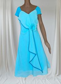 Abito Vintage Blu Tiffany - Fashion New York tg L
