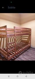 Struttura letto a castello legno/ikea
