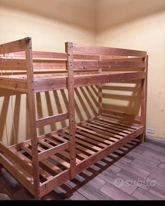 Struttura letto a castello legno/ikea
