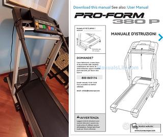 tappeto elettrico tapis roulant Proform 380p