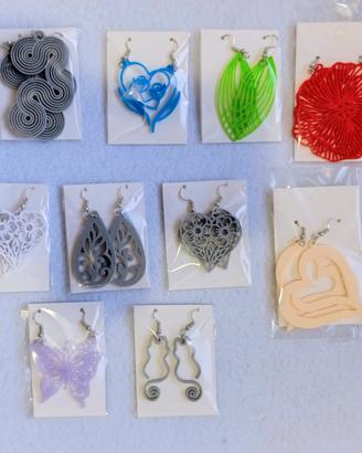 Lotto 10 paia di orecchini artigianali