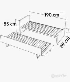 Letto singolo+  2 letto estraibile 