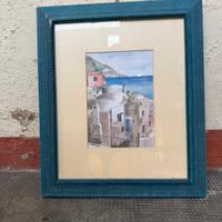 ACQUERELLO ORIGINALE POSITANO” OTTAVIO ROMANO 1994