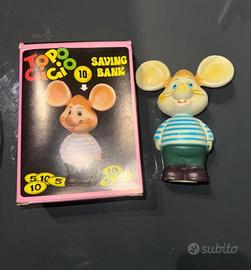 Salvadanaio topo gigio vintage anni 70