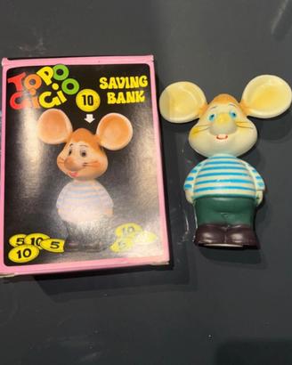 Salvadanaio topo gigio vintage anni 70