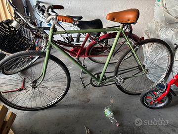 Bici vintage restaurata verde salvia