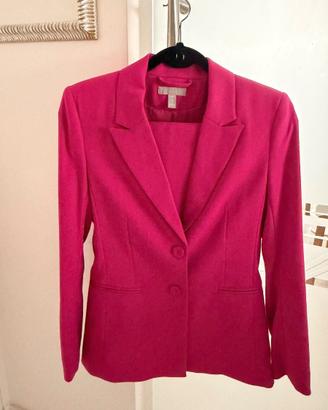 Tailleur H&M fucsia giacca 36 e pantaloni 32
