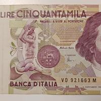 #1. Banconota 50000 lire Bernini II tipo.