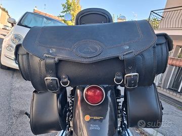 Borsa in pelle per moto custom