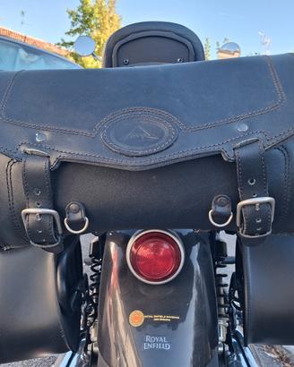 Borsa in pelle per moto custom