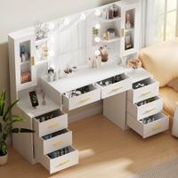 NUOVA Grande toeletta trucco con led e prese luce