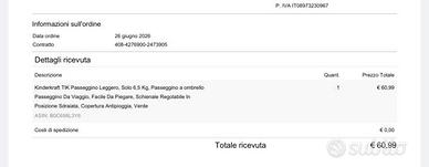 Passeggino leggero Kinder kraf