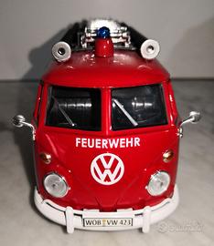 VOLKSWAGEN T1 VAN FEUERWHER (1962) 1/24 MOTOR MAX
