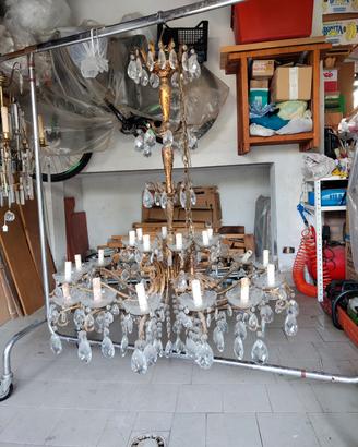 lampadario grande  in ottone