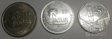 5 Monete Cuba 1985, 1989, 1994