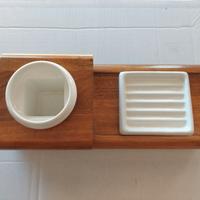 porta sapone e bicchiere