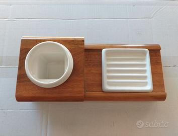 porta sapone e bicchiere