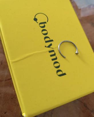 Nostril cerchietto in titanio color argento