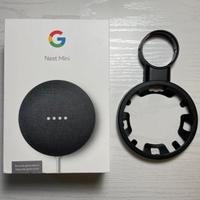 Google Nest Mini 2° Generazione + Supporto a Muro