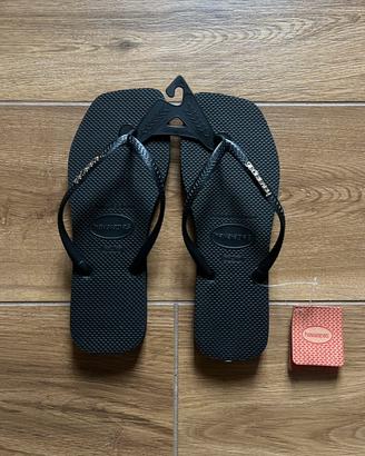 Havaianas slim square nere nuove con cartellino