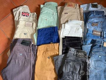 Blocco 20 paia pantaloni estivi e jeans tg. 47-48