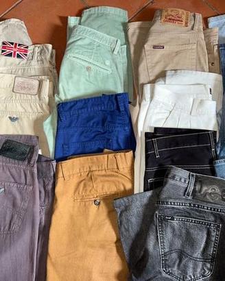 Blocco 20 paia pantaloni estivi e jeans tg. 47-48
