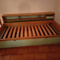 Letto singolo con letto estraibile 