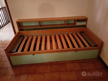 Letto singolo con letto estraibile 