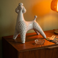 Barboncino Vintage in Ceramica Decorato a Mano