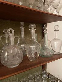 Stock bottiglie caraffe decanter vintage cristallo