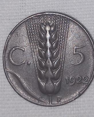 Moneta Antica 5 Cent Vittorio Emanuele III 