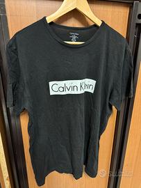 Calvin Klein T-shirt nera uomo taglia L con logo