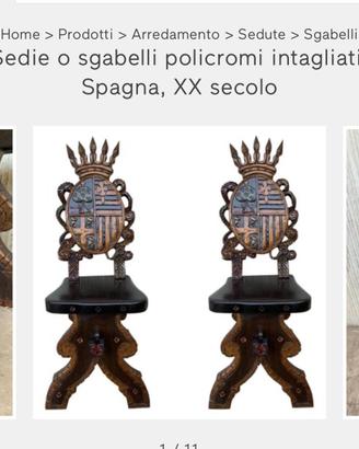 Set sedie spagnoli con Mobile Servante