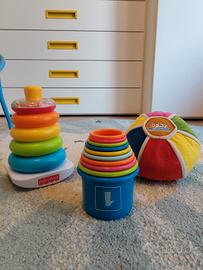 Fisherprice torre anelli, piramide  con numeri 