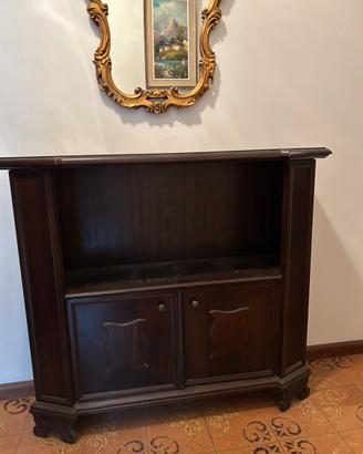 Mobile in legno da ingresso/corridoio con specchio