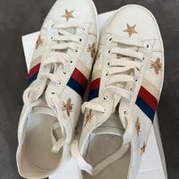 Scarpe Gucci Ace in Pelle bianca