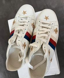 Scarpe Gucci Ace in Pelle bianca