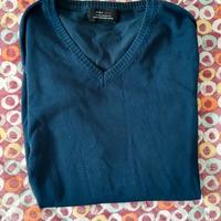 Pullover Zara Uomo blu petrolio taglia m/s