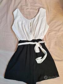 Vestito cerimonia bianco nero