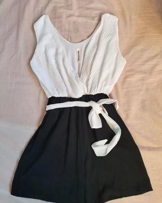 Vestito cerimonia bianco nero