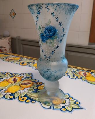 vaso per fiori in vetro di Murano 