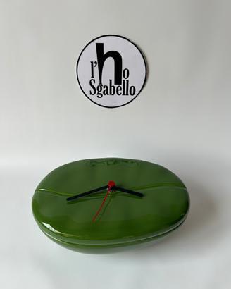 Orologio da tavolo in ceramica verde