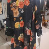 Abito Dixie nuovo con pizzo e sottoveste tgS