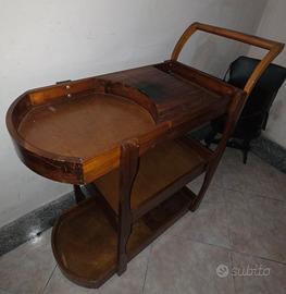 Carrello da portata in legno vintage