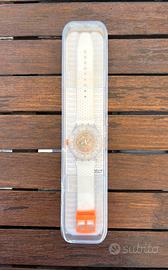 Orologio SWATCH originale bianco e arancio