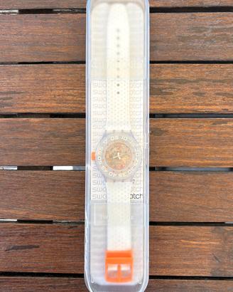 Orologio SWATCH originale bianco e arancio